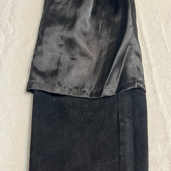 Wilsons Leather Black Pants Size 10 Waist 28" Straight Leg High Waist Lined 90s - Picture 9 of 10